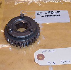 1986 Honda VF500 Interceptor TRANSMISSION COUNTER SHAFT GEAR C-5 32 tooth