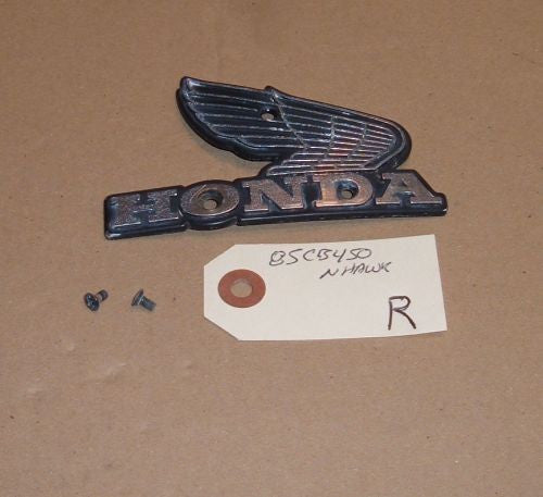 1985 Honda CB450 Nighthawk TANK EMBLEM BADGE RIGHT SIDE