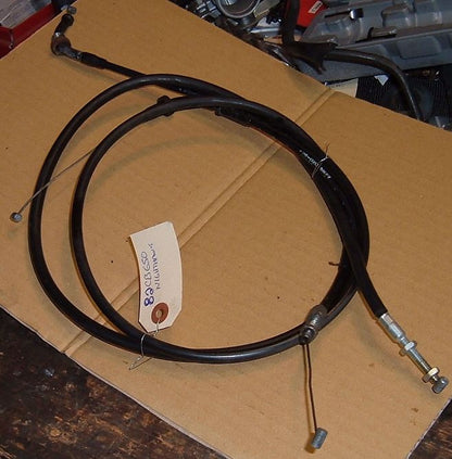 1982 Honda CB650 Nighthawk throttle Cables A B