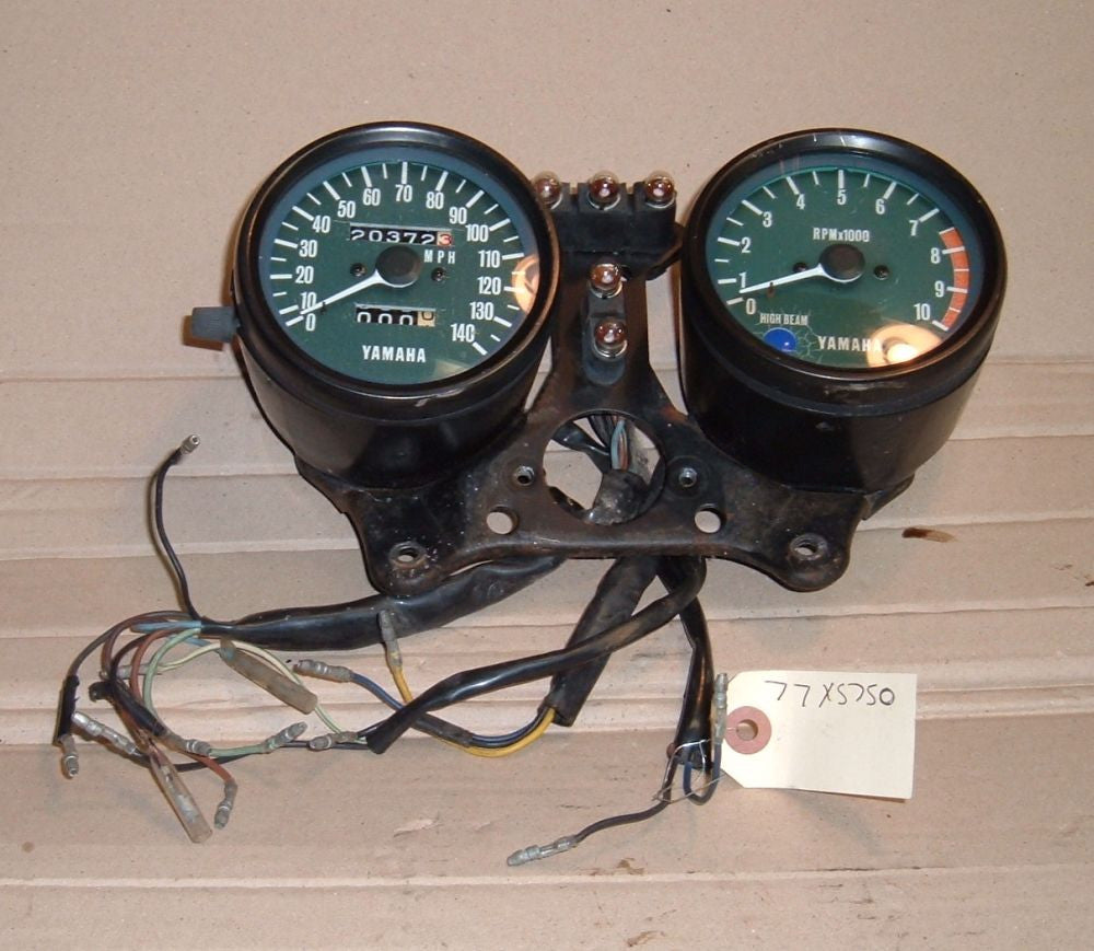 1977 Yamaha XS750 Speedometer Tachometer Gauge Cluster
