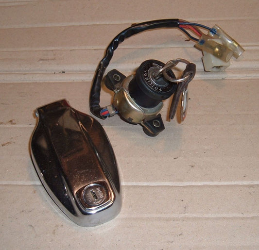 1977 Yamaha XS750 Ignition Main Switch W Key Gas Cap