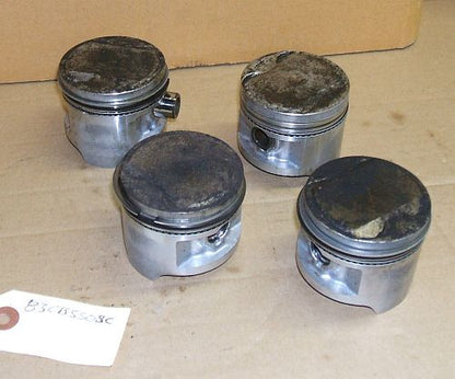 1983 Honda CB550 Nighthawk PISTONS - ALL FOUR - PISTON W RINGS AND WRIST PIN