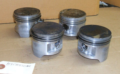 1983 Honda CB550 Nighthawk PISTONS - ALL FOUR - PISTON W RINGS AND WRIST PIN