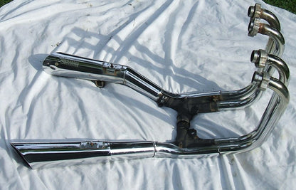 1985 Honda CB650 Nighthawk Muffler Exhaust Pipes Complete