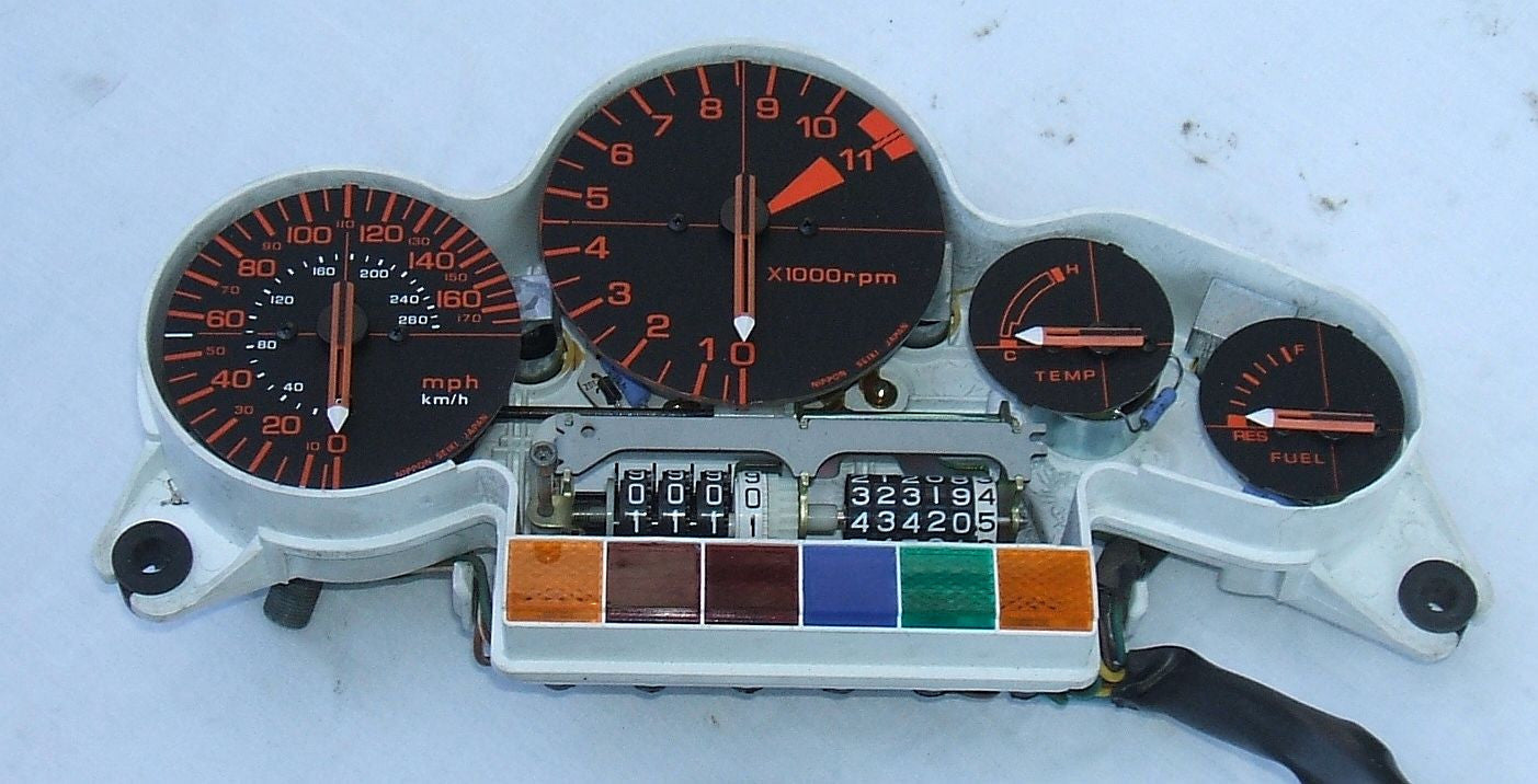 1984 Honda VF1000 Interceptor Gauge Cluster, Speedometer Tachomoter