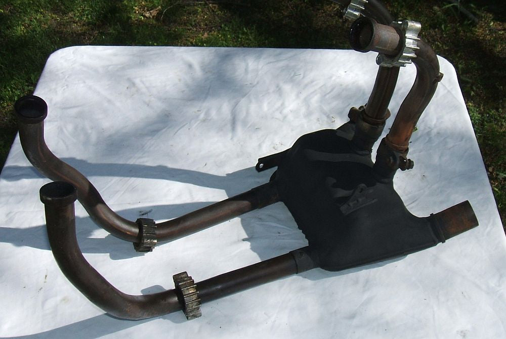 1983 Honda VF750 Interceptor Muffler Exhaust Pipe Collection Unit