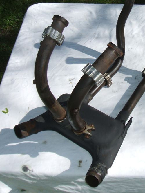1983 Honda VF750 Interceptor Muffler Exhaust Pipe Collection Unit