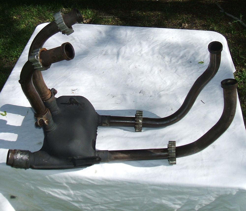1983 Honda VF750 Interceptor Muffler Exhaust Pipe Collection Unit