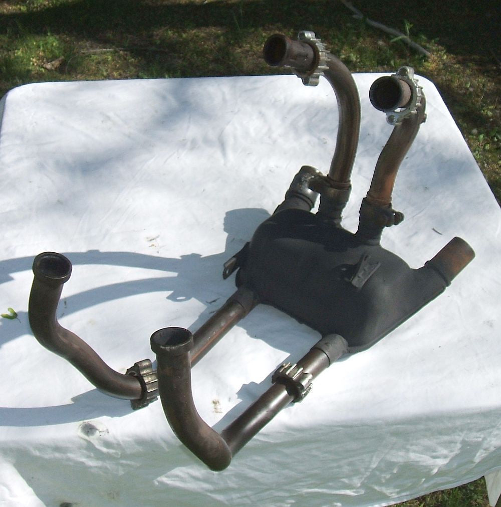 1983 Honda VF750 Interceptor Muffler Exhaust Pipe Collection Unit