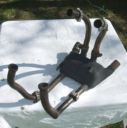 1983 Honda VF750 Interceptor Muffler Exhaust Pipe Collection Unit