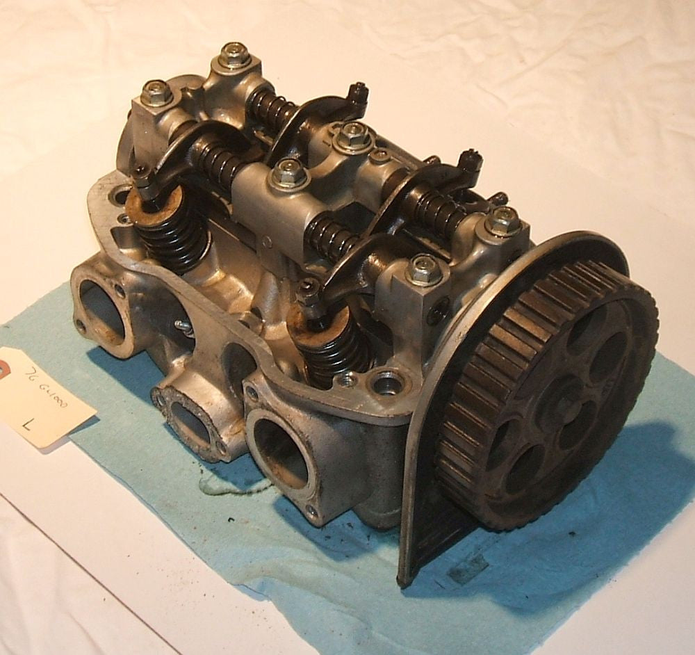 1976 Honda GL1000 Goldwing COMPLETE CYLINDER HEAD CAM SHAFT VALVE LEFT SIDE