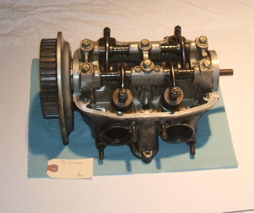 1976 Honda GL1000 Goldwing COMPLETE CYLINDER HEAD CAM SHAFT VALVE LEFT SIDE