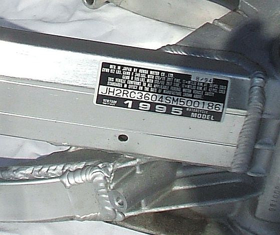 1995 Honda VFR750 Interceptor Frame