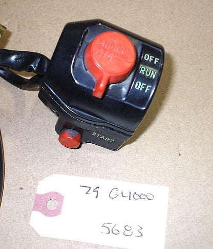 1979 Honda GL1000 Goldwing Bar Control Start Stop Switch Right Side  79