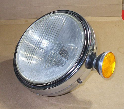 1976 Honda GL1000 Goldwing CHROME HEADLIGHT BUCKET W RING BULB
