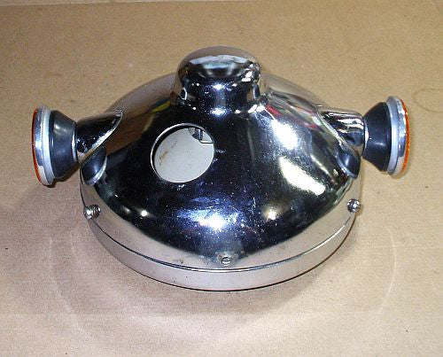 1976 Honda GL1000 Goldwing CHROME HEADLIGHT BUCKET W RING BULB