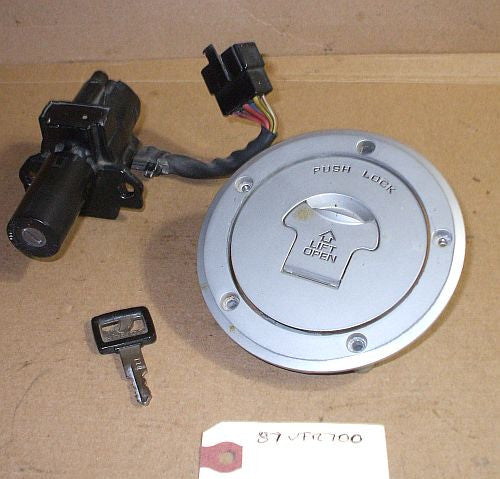 1986 Honda VFR700 Interceptor Ignition W Key Lock Set Gas Cap Fuel Filler Cap W Key