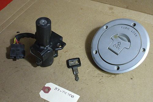 1986 Honda VFR700 Interceptor Ignition W Key Lock Set Gas Cap Fuel Filler Cap W Key