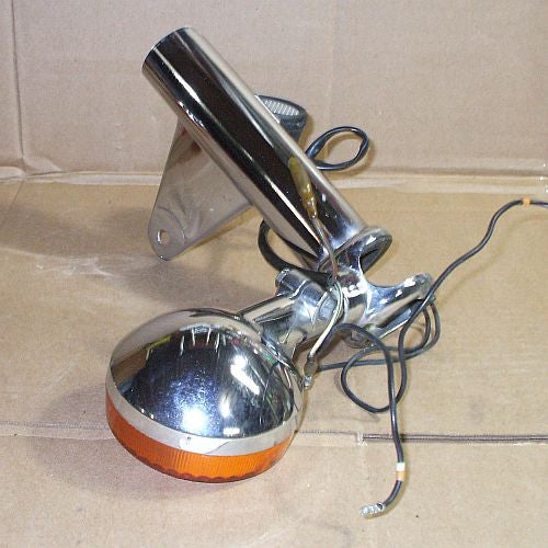 1976 Honda GL1000 GOLDWING HEADLIGHT MOUNT FORK COVER CHROME W Turn Signal