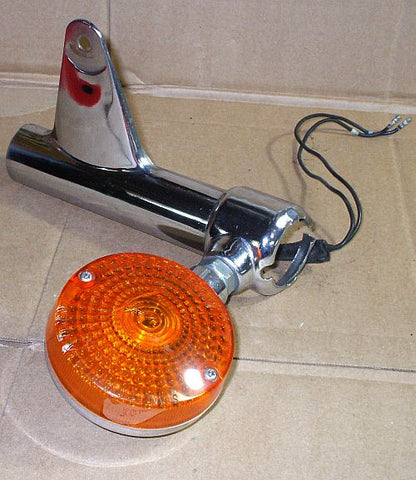 1976 Honda GL1000 GOLDWING HEADLIGHT MOUNT FORK COVER CHROME W Turn Signal