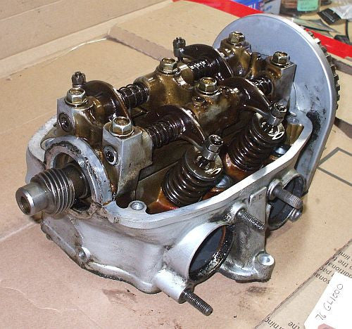 1976 Honda GL1000 Goldwing COMPLETE CYLINDER HEAD CAM SHAFT VALVE RIGHT SIDE