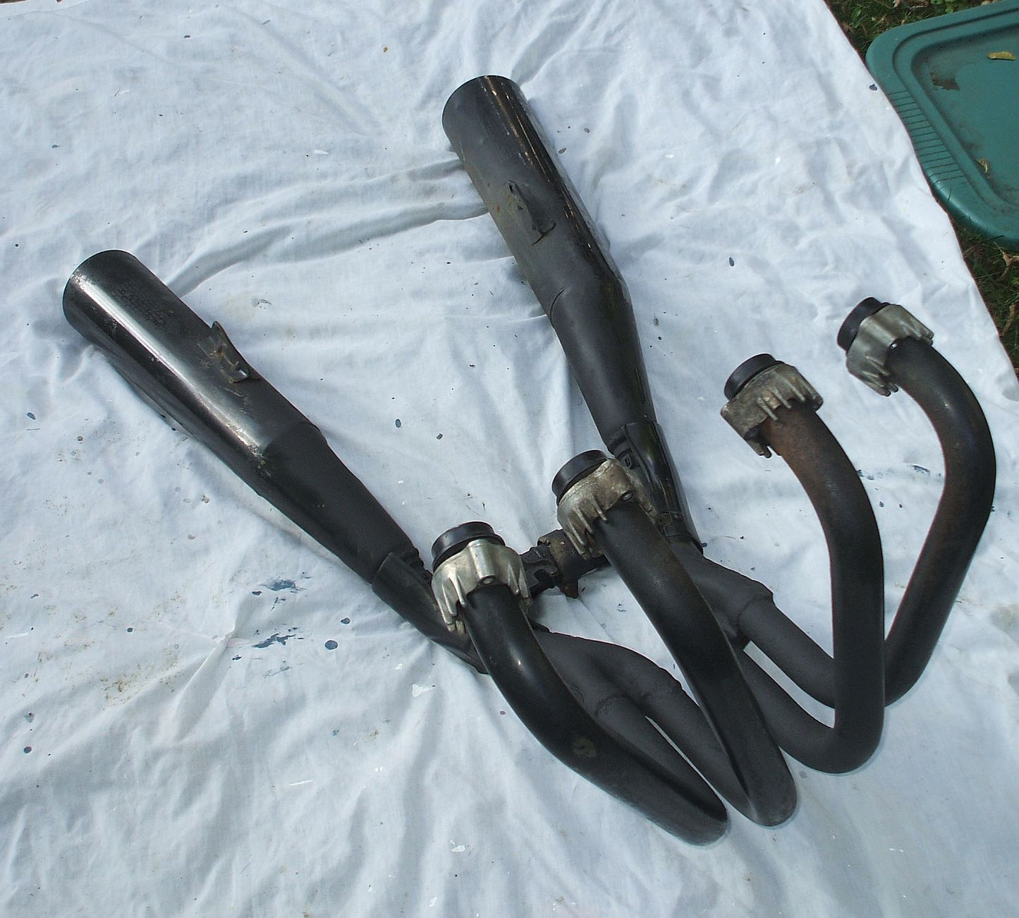 1985 Honda CB700 Nighthawk Exhaust Pipes Muffler Pipe