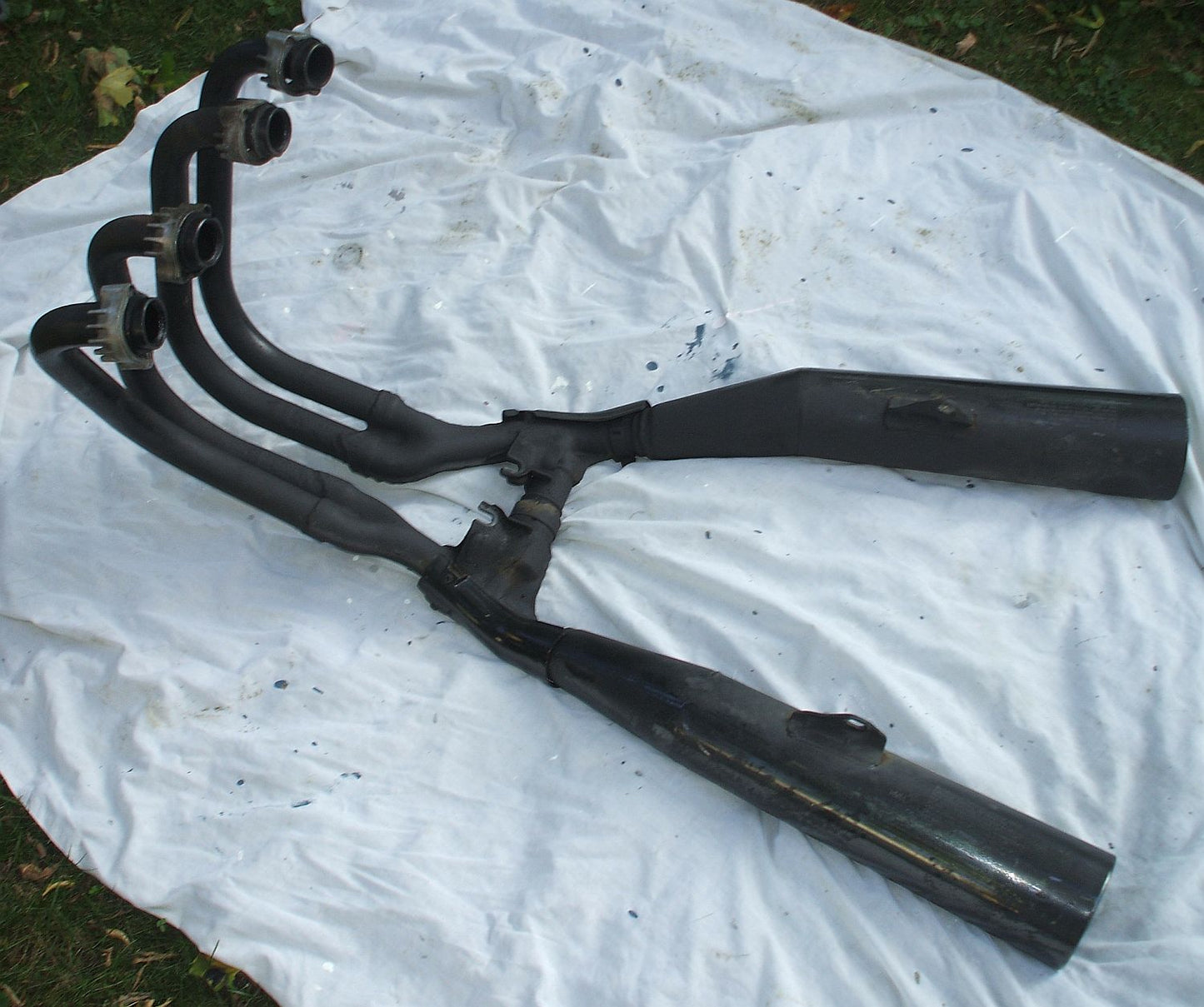 1985 Honda CB700 Nighthawk Exhaust Pipes Muffler Pipe