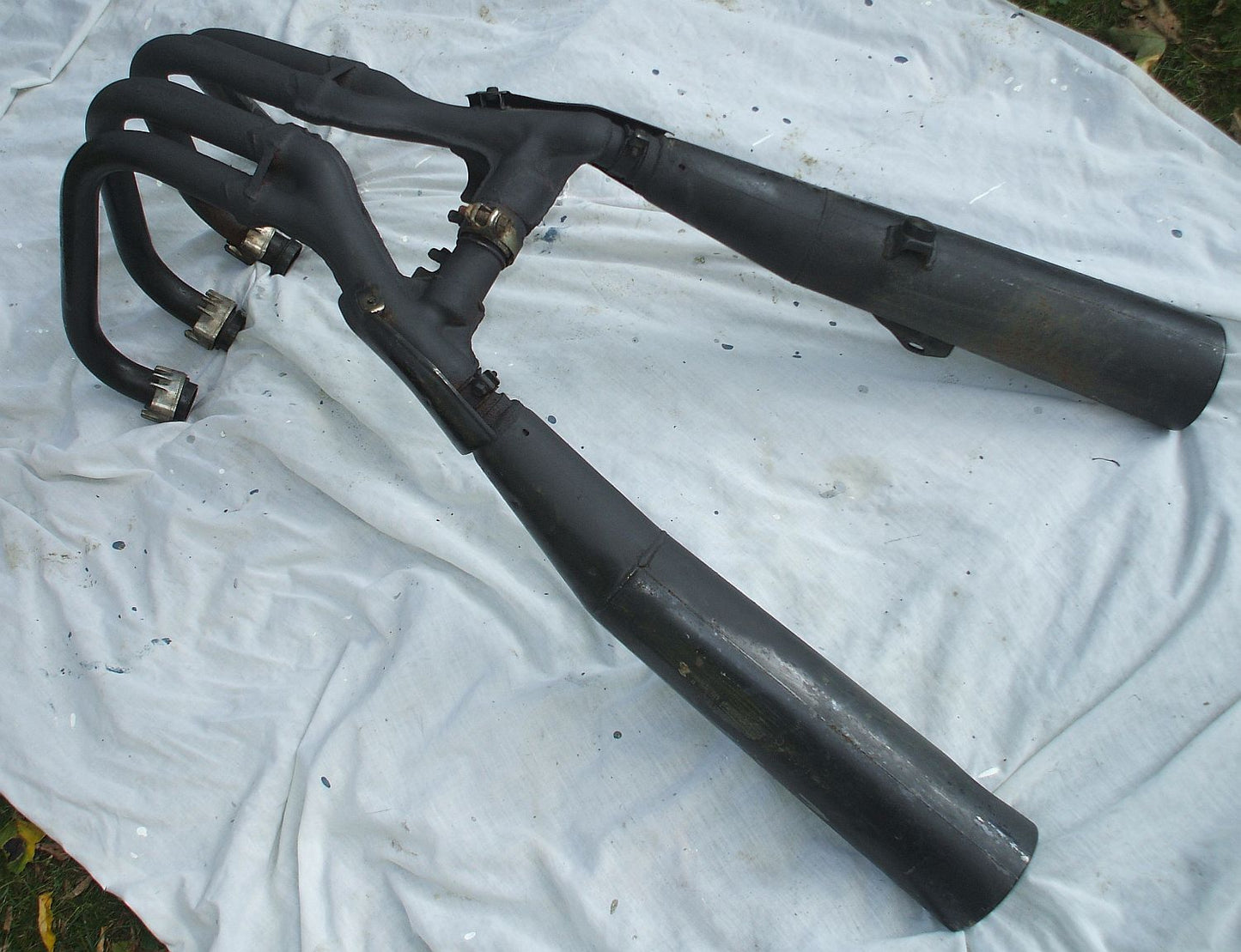 1985 Honda CB700 Nighthawk Exhaust Pipes Muffler Pipe