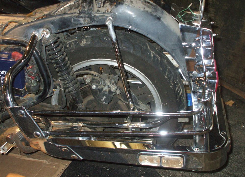 1983 Honda GL1100 GOLDWING CHROME LUGGAGE MOUNT BUMPER GUARD CRASH BARS