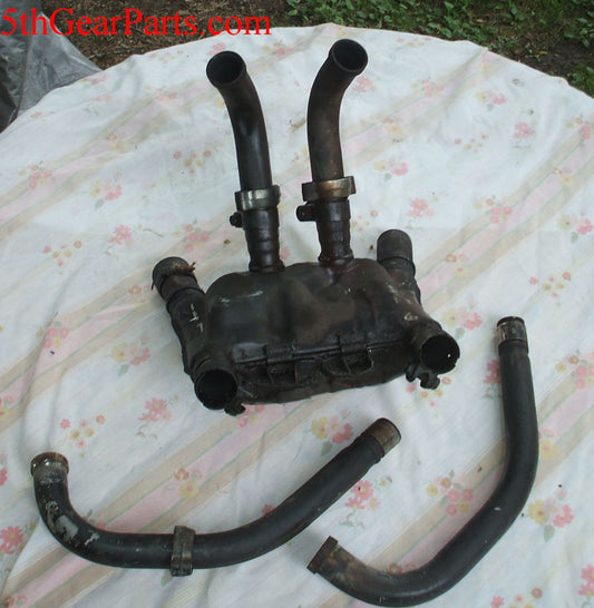 1986 Honda VF500 Interceptor EXHAUST COLLECTOR PIPE MUFFLER PRE CHAMBER 84 85 86