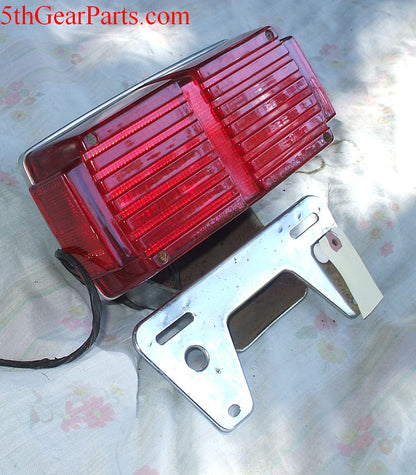 1981 Honda GL1100 Goldwing Tail Light w chrome mount