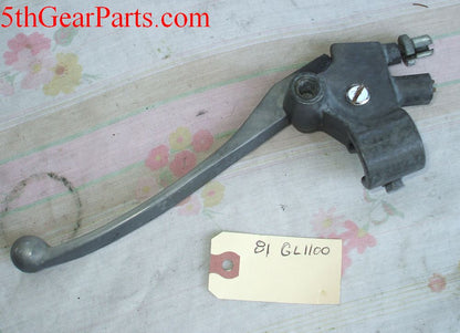 1981 Honda GL1100 GOLDWING CLUTCH LEVER BRACKET L W LEVER 79 80 81