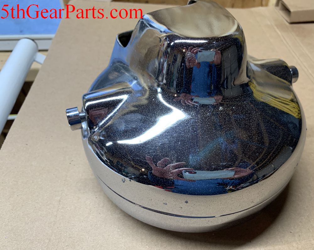 1983 Honda VF750 Magna Headlight Head Light Bulb Ring and Bucket Chrome